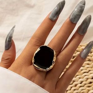 Exaggerated Personality Dome Ring Gold Plated Ring